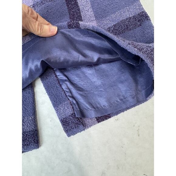 Twee Vintage Plaid Pencil Skirt Wool Pendleton Purple Size 6 Preppy Grease - Picture 5 of 6